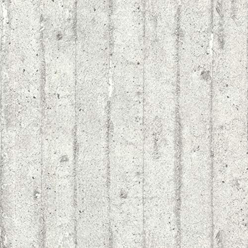 Vliestapete in Betonoptik in Hellgrau | Moderne Industrie Look Tapete | Beton Tapete ideal für Wohnzimmer und Küche