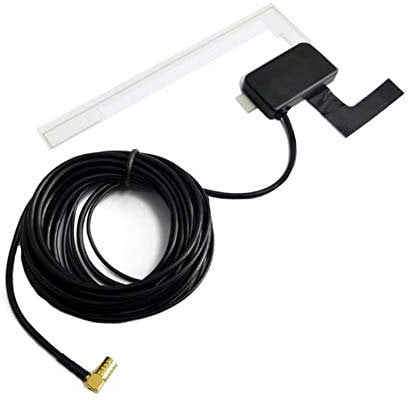Aktive Glasklebe-Innenantenne für DAB+ mit SMB Buchse und 12V Phantomspeisung, 3m