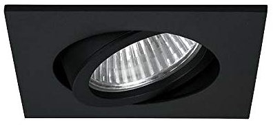 LED Einbaustrahler, IP20, eckig, 230V AC, 6W 3000K 640lm 38°, schwenkbar 20°, Schwarz