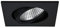 LED Einbaustrahler, IP20, eckig, 230V AC, 6W 3000K 640lm 38°, schwenkbar 20°, Schwarz