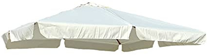 BricoShopping® Telo di ricambio per Ombrellone decentrato a Braccio 3x3 MT 250gr (2,8x2,8 EFFETTIVI) New 2023 CON TASCHE da Giardino 8 Stecche in Legno Top Superiore di Copertura Airvent Impermeabile