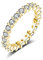 Eternity Ring Deluxe aus 925 Sterling Silber mit Zirkonia Kristallen Damenring in Silber, Gold und Rosegold für Damen und Frauen mit Steinen (Gold 56)