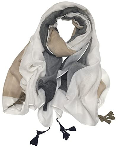 FAIRYGATE Damenschal Tuch Schal Damen Crinkle Distressed Effect Halstuch mit Fransenkanten Leicht Stola im Materialmix Schals & Tücher 26227, 90 * 180 cm