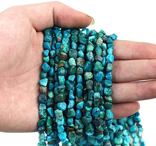 Gfsdjalkj 5 * 8mm Oval Form Kies Steinperlen Natürliche Türkis Lose Perlen for Schmuckherstellung DIY. Halskette Armband Zubehör 1539 cm Handgefertigte Handwerker.