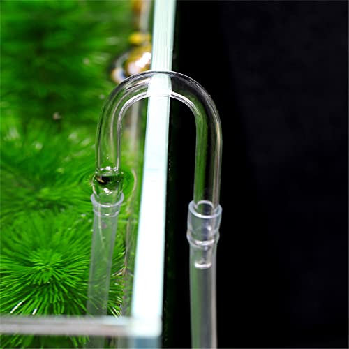 LIZHOUMIL Transparentes Glas Co2 Verfeinerer U-förmiger Luftrohrverbinder für Aquarien, Aquarium-Ausrüstung, transparente Abdeckung, Verpackung, 15 mm