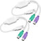 Xiatiaosann Cavo adattatore PS2 a USB A Cavo adattatore mouse tastiera PS/2 maschio a USB A maschio per mouse e tastiera, 2 pezzi