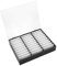 Nail Tip Box, Nail Art Décoration Conteneur Vide Nail Tips Boîte de Rangement Faux Ongles Vitrine(Le noir)