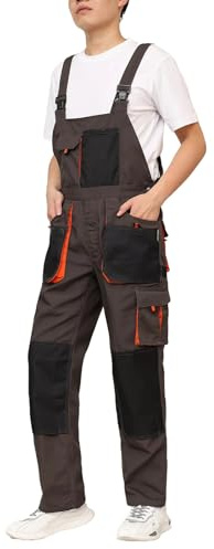 WORK IDEA Salopette de Travail pour Homme avec Poches genouillères