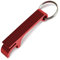 HEAVYTOOL Aluminium Flaschenöffner Schlüsselanhänger 65mm x 12mm 17er Schlüssel rot [10 Stück] für Flaschen und Dosen
