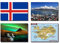 Kühlschrankmagnete, Island-Flagge, Island-Flagge, 4 Stück