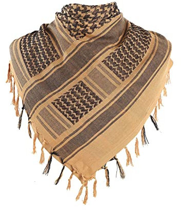 DZOZO Shemagh Schal Desert Shemagh Schal Baumwolle Dreieckstuch Arabische Wüste Kopf Hals Wrap Arabischer Schal Erwachsene Shemagh Schal Arabische Kopfbedeckung Gesicht Kopftuch Keffiyeh Kopf Hals