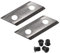 LITAO-XIE, 1 Pair Garden Shredder Blades Wood Chipper Knives With Screws For Eco ES1600 Ryobi RSH2545B Einhell BG-KS 2040 McCulloch