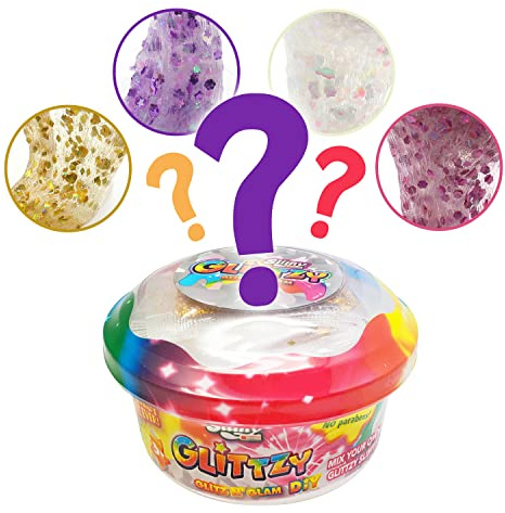 Slimy Glittzy DIY 120g - Original Slime Spielmasse für Kinder, der glitzerndste Schleim Aller Zeiten, zum Selbermischen mit Glitter, elastische Spielknete