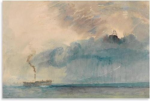 LVTFCO Famous Jmw Turner Poster Abstract Landscape Wall Art Jmw Turner Prints Jmw Turner Canvas Painting For Home Wall Decor Picture 40x60cmx1 No Frame