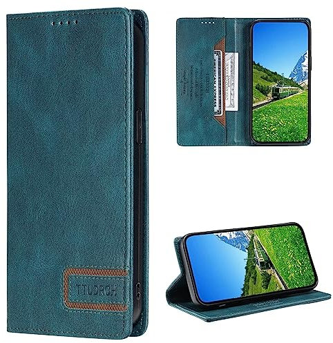 FMPCUON for iPhone 9/iPhone XR Phone Case - Premium Leather Folio Flip Cover | Magnetic Closure | Kickstand | Money and Card Holder Wallet Green