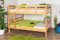 Stockbett 140 x 200 cm für Erwachsene Easy Premium Line K24/n, Kopf- und Fußteil gerade, Buche Massivholz Natur lackiert, teilbar