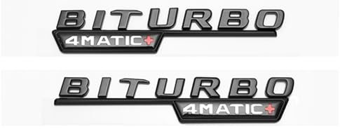 Auto Metall Emblem Badge für Ben-z V8 BITURBO/Turbo 4MATIC+, Selbstklebend Karosserie Aufkleber Autoaufkleber Auto Dekoration Zubehör,D