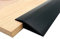 jackfru Bande de recouvrement autocollante 1 m/2 m/3 m, profilé de transition en PVC, hauteur inférieure à 10 mm, rail de transition stratifié (1, noir, 3 m x 1 cm)