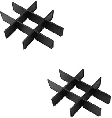 Follde 48-22-8473 Packout-Trennwände & Schubladenteiler für Milwaukee Packout Werkzeugkasten mit 3 Schubladen (schwarz, 2 Stück)