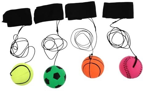 TOYANDONA 12 STK Fluoreszierender Hüpfball Handgelenk-Return-Sportarten Return-Ball-Baseball Armband-Ball-Spielzeug Und Wild Fangen Spielzeug Werfen Stoff Kind Stressabbauer Lange Linie