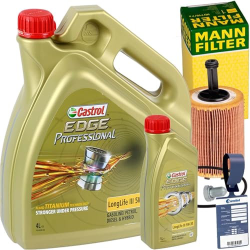 Ölfilter + 5W30 Öl TDI für Passat 3C Golf 5 A3 8P A4 B8 A6 C6
