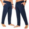 CityComfort Pantaloni Pigiama Uomo, Pantaloni Pigiami con Tasche - Pacco da 2 (2XL, Blu/Blu, Coulisse in Vita)
