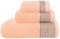 GLAMBURG Lot de 3 serviettes en coton ultra doux composé d'une serviette de bain surdimensionnée de 70 x 140 cm, d'une serviette de toilette de 40 x 60 cm et d'un gant de toilette de 30 x 30 cm, pêche