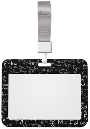 Tafel-Tapeten-Kartenhalter – Stilvoller Ausweishalter mit Umhängeband für Männer und Frauen, Ausweishalter für Büropersonal, ABS-Material (horizontal 8 cm x 10 cm).