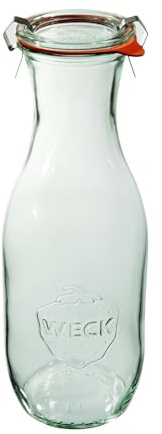 Weck Flasche 1062 ml 6 Stück | Durchmesser - 60 mm, Höhe - 250 mm | Zum Einmachen von Konserven, Säften, zur luftdichten Aufbewahrung von trockenen Zutaten