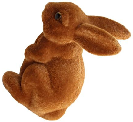 TOPPERFUN 1 STK Ostern-simulationskaninchen Kunsthandwerk Aus Kunstharz Kaninchendekorationen Esstisch Osterdeko Hase Mini-plüschhase Osterhasenfigur Mann Kleine Tiere Plastik Miniatur