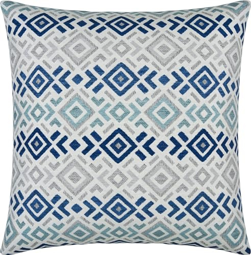 Erwin Müller Kissenhülle York Boho Chenille blau Größe 50x50 cm