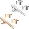 JewelryWe Herren Krawattenklammer und Manschettenknöpfe Set: 6er Business Hemd Krawattennadel Manschettenknopf Cufflinks Tie Clips mit Gravur für Hochzeit Smoking Party Geschäftstreffen Gold Silber