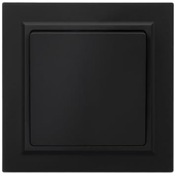 JIMEIDA Interruptor de luz negro con tacto suave con pinza de conexión, 1 compartimento, 2 vías, empotrable, interruptor de pared, 10 A, 250 V