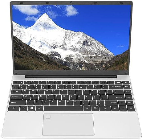 Jectse Notebook-Computer, 4-Kern-CPU, Fingerabdruck-Entsperrung, 100-240 V, 14-Zoll-Laptop, 7000 MAh, für Spiele (16+128G EU-Stecker)