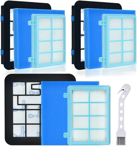 Rebirthcare 3 piezas de aspiradora de repuesto para Philips FC9331 FC9332 FC8010/01 FC9334 FC9333 FC9330 FC9555 FC9550 para Philips Power Pro Compact Cyclone 5 series activas, con tiras