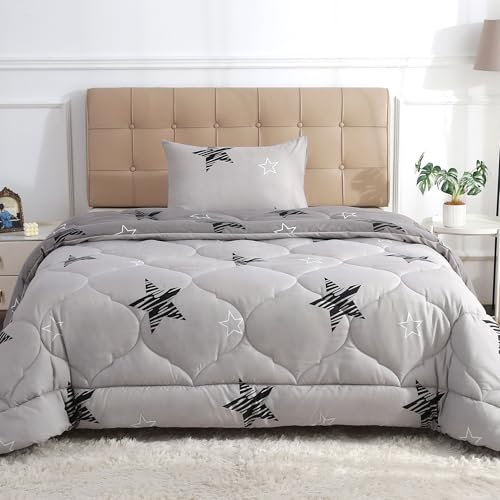 DALINA Textil - Edredón Estampado Con Relleno de Fibra, Cama Individual, Invierno 180 x 240cm, Tejido Suave y 100% Poliéster