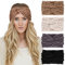 DRESHOW 4 Pack Crochet Knit Wide Turban Headband Warm Bulky Crocheted Head Wrap Headband Ear Warmer for Women