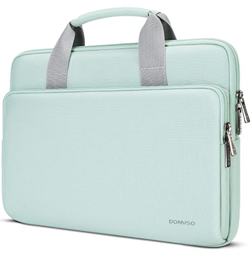 DOMISO 16 inch Water-Resistant Laptop Sleeve Bag Carrying Case with Handle for 16 Dell/HP Pavilion Envy/ThinkPad IdeaPad/ASUS Vivobook,Mint Green