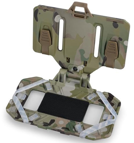WYNEX Support de Téléphone pour Gilet Tactique Fixation Universelle pour Téléphone Portable Plate-Forme de Navigation Pliable pour Téléphone D’écran 4.7-6.7