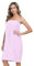 Chic Defend Damen Sauna Frottee Bademantel Saunakilt Saunatuch 100% Baumwolle Sauna Kilt Badeponcho mit Gummizug und Klettverschluss, Rosa
