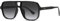 Long Keeper Retro Pilot Sonnenbrille Pilotenbrille Herren Damen Quadratisch Sonnenbrille Groß 70er Klassisch Eckige Pilot Retro Brille UV400 (Schwarz Rahmen - Farbverlauf Grau Linse)