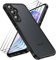 caslord Hülle für Samsung Galaxy A55 5G mit 3 Stück Panzer Schutz Glas, [Kameraschutz] [Stoßfest] Handyhülle, Matt Durchscheinende Rückseite Anti-Fingerabdruck Schutzhülle Case, Schwarz