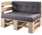 Lermowood Palettenmöbel Mp Eckbank 120 x 80 x 40 cm Natur | Europaletten Indoor und Outdoor Lounge Gartenmöbel Holz Gartenmöbel Set Lounge Möbel Terrasse Balkon Loft Stil Paletten