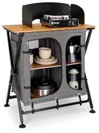 CAMPLIFE Küchenbox & Kleiderschrank Samara | Outdoor Küchenschrank Auto Camping Küche Miniküche für Zelt Vorzelt Wohnmobil | Reiseküche Campingschrank Campingküche faltbar (Küchenbox M)