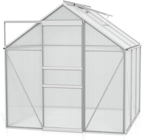 Vitavia Gewächshaus Venus 3800, Aluminium eloxiert, 3,8 m², 6 mm HKP | Wetterfestes & stabiles Treibhaus | Perfekt für Gemüse & Pflanzen | Robust & langlebig