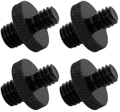 SG Store 4pcs Mic Stand Adapter UNC 1/4-20 Male to M8 Male Screw for Camera 16x7x4mm