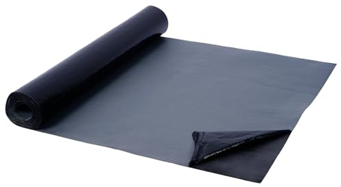 MYOYAY 10㎡ Dachfolie Selbstklebend, 1 x 10 m Dachbahn Selbstklebend Dacheindeckung Wasserdicht für Dach Flachdach Carport Garage, Schwarz