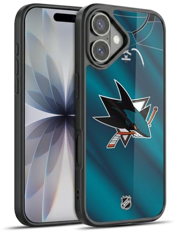 Head Case Designs Offizielle NHL Jersey San Jose Sharks Gel Armour Hülle [Militärischer Schutzgrad] kompatibel mit Apple iPhone 17
