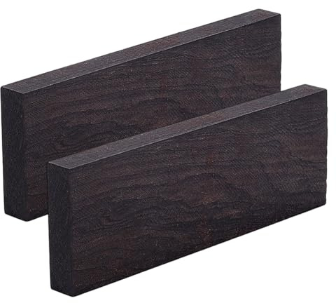 CRAFTYMELODY 2Pcs Knife Handle Scales Material Coconut Brown Lumber Wood Timber Knife Handle Plate Rectangle Wood Lumber Blank 4.8x1.66x0.41 for DIY Music Instruments Tools Crafts Knife Making