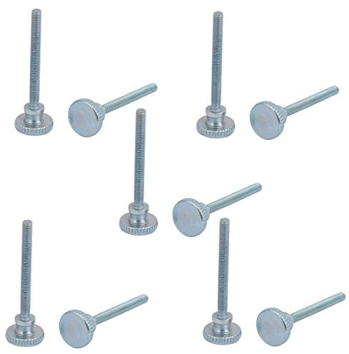 sourcing map 10 Stück M3x30mm Kohlenstoffstahl Flachrändelkopf Vollgewinde Daumenschrauben DE de